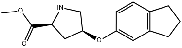 METHYL (2S,4S)-4-(2,3-DIHYDRO-1H-INDEN-5-YLOXY)-2-PYRROLIDINECARBOXYLATE Struktur