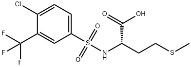 HOMOCYSTEINE, N-[[4-CHLORO-3-(TRIFLUOROMETHYL)PHENYL]SULFONYL]-S-METHYL- Struktur