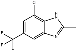 4-CHLORO-2-METHYL-6-TRIFLUOROMETHYL-1H-BENZIMIDAZOLE Struktur