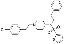 N-(1-[2-(4-CHLOROPHENYL)ETHYL]PIPERIDIN-4-YL)-N-(2-PHENYLETHYL)THIOPHENE-2-SULFONAMIDE Struktur