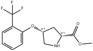 METHYL (2S,4S)-4-[2-(TRIFLUOROMETHYL)PHENOXY]-2-PYRROLIDINECARBOXYLATE Struktur