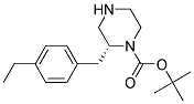 (R)-2-(4-ETHYL-BENZYL)-PIPERAZINE-1-CARBOXYLIC ACID TERT-BUTYL ESTER Struktur