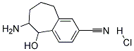 6-AMINO-5-HYDROXY-6,7,8,9-TETRAHYDRO-5H-BENZOCYCLOHEPTENE-2-CARBONITRILE HYDROCHLORIDE Struktur