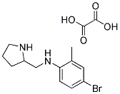 4-BROMO-2-METHYL-N-(PYRROLIDIN-2-YLMETHYL)ANILINE OXALATE Struktur