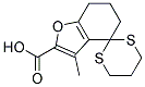 3-METHYL-6,7-DIHYDRO-5H-SPIRO[1-BENZOFURAN-4,2'-[1,3]DITHIANE]-2-CARBOXYLIC ACID Struktur