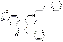 N-[1-(3-PHENYLPROPYL)PIPERIDIN-4-YL]-N-(PYRIDIN-3-YLMETHYL)-1,3-BENZODIOXOLE-5-CARBOXAMIDE Struktur