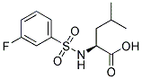 LEUCINE, N-[(3-FLUOROPHENYL)SULFONYL]- Struktur