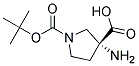 (R)-3-AMINO-1-(TERT-BUTOXYCARBONYL)PYRROLIDINE-3-CARBOXYLIC ACID Struktur