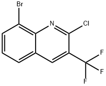 8-BROMO-2-CHLORO-3-(TRIFLUOROMETHYL)QUINOLINE Struktur