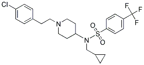 N-(1-[2-(4-CHLOROPHENYL)ETHYL]PIPERIDIN-4-YL)-N-(CYCLOPROPYLMETHYL)-4-(TRIFLUOROMETHYL)BENZENESULFONAMIDE Struktur