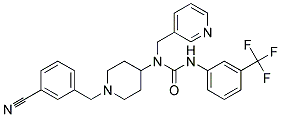 N-[1-(3-CYANOBENZYL)PIPERIDIN-4-YL]-N-(PYRIDIN-3-YLMETHYL)-N'-[3-(TRIFLUOROMETHYL)PHENYL]UREA Struktur