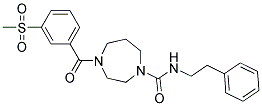 4-[3-(METHYLSULFONYL)BENZOYL]-N-(2-PHENYLETHYL)-1,4-DIAZEPANE-1-CARBOXAMIDE Struktur