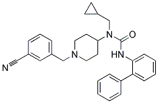 N'-BIPHENYL-2-YL-N-[1-(3-CYANOBENZYL)PIPERIDIN-4-YL]-N-(CYCLOPROPYLMETHYL)UREA Struktur