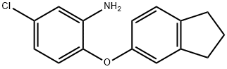 5-CHLORO-2-(2,3-DIHYDRO-1H-INDEN-5-YLOXY)ANILINE Struktur