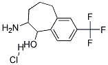 6-AMINO-2-TRIFLUOROMETHYL-6,7,8,9-TETRAHYDRO-5H-BENZOCYCLOHEPTEN-5-OL HYDROCHLORIDE Struktur