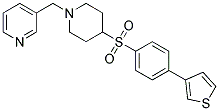 3-[(4-([4-(3-THIENYL)PHENYL]SULFONYL)PIPERIDIN-1-YL)METHYL]PYRIDINE Struktur