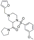 4-(2-FURYLMETHYL)-1-[(3-METHOXYPHENYL)SULFONYL]-2-(PYRROLIDIN-1-YLCARBONYL)PIPERAZINE Struktur