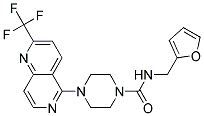 N-(2-FURYLMETHYL)-4-[2-(TRIFLUOROMETHYL)-1,6-NAPHTHYRIDIN-5-YL]PIPERAZINE-1-CARBOXAMIDE Struktur