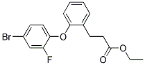 3-[2-(4-BROMO-2-FLUORO-PHENOXY)-PHENYL]-PROPIONIC ACID ETHYL ESTER Struktur