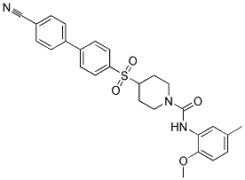 4-[(4'-CYANOBIPHENYL-4-YL)SULFONYL]-N-(2-METHOXY-5-METHYLPHENYL)PIPERIDINE-1-CARBOXAMIDE Struktur