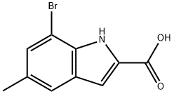 7-BROMO-5-METHYL-1H-INDOLE-2-CARBOXYLIC ACID Struktur