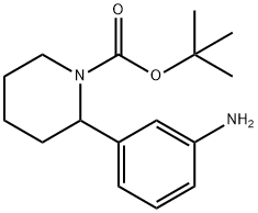 TERT-BUTYL 2-(3-AMINOPHENYL)PIPERIDINE-1-CARBOXYLATE Struktur