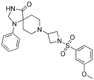 8-(1-[(3-METHOXYPHENYL)SULFONYL]AZETIDIN-3-YL)-1-PHENYL-1,3,8-TRIAZASPIRO[4.5]DECAN-4-ONE Struktur