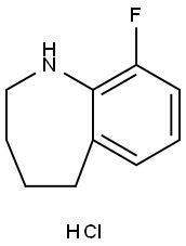 9-FLUORO-2,3,4,5-TETRAHYDRO-1H-BENZO[B]AZEPINE HYDROCHLORIDE Struktur