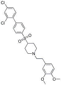 4-[(2',4'-DICHLOROBIPHENYL-4-YL)SULFONYL]-1-[2-(3,4-DIMETHOXYPHENYL)ETHYL]PIPERIDINE Struktur