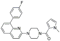 8-(4-FLUOROPHENYL)-2-(4-[(1-METHYL-1H-PYRROL-2-YL)CARBONYL]PIPERAZIN-1-YL)QUINOLINE Struktur