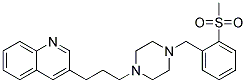 3-(3-(4-[2-(METHYLSULFONYL)BENZYL]PIPERAZIN-1-YL)PROPYL)QUINOLINE Struktur