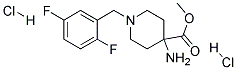 METHYL 4-AMINO-1-(2,5-DIFLUOROBENZYL)PIPERIDINE-4-CARBOXYLATE DIHYDROCHLORIDE Struktur