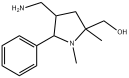 [4-(AMINOMETHYL)-1,2-DIMETHYL-5-PHENYL-2-PYRROLIDINYL]METHANOL Struktur