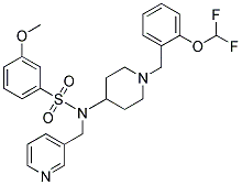 N-(1-[2-(DIFLUOROMETHOXY)BENZYL]PIPERIDIN-4-YL)-3-METHOXY-N-(PYRIDIN-3-YLMETHYL)BENZENESULFONAMIDE Struktur