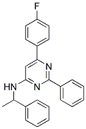 6-(4-FLUOROPHENYL)-2-PHENYL-N-(1-PHENYLETHYL)PYRIMIDIN-4-AMINE Struktur