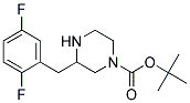 3-(2,5-DIFLUORO-BENZYL)-PIPERAZINE-1-CARBOXYLIC ACID TERT-BUTYL ESTER Struktur