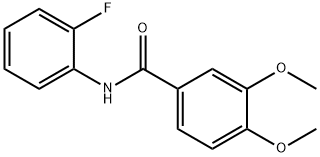 N-(2-FLUORO-PHENYL)-3,4-DIMETHOXY-BENZAMIDE Struktur