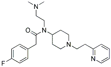 N-[2-(DIMETHYLAMINO)ETHYL]-2-(4-FLUOROPHENYL)-N-[1-(2-PYRIDIN-2-YLETHYL)PIPERIDIN-4-YL]ACETAMIDE Struktur