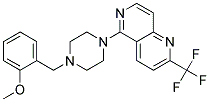 5-[4-(2-METHOXYBENZYL)PIPERAZIN-1-YL]-2-(TRIFLUOROMETHYL)-1,6-NAPHTHYRIDINE Struktur