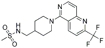 N-((1-[2-(TRIFLUOROMETHYL)-1,6-NAPHTHYRIDIN-5-YL]PIPERIDIN-4-YL)METHYL)METHANESULFONAMIDE Struktur