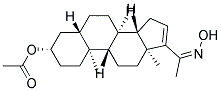 ACETIC ACID (3S,5S,8R,9S,10S,13S,14S)-17-(1-[(Z)-HYDROXYIMINO]-ETHYL)-10,13-DIMETHYL-2,3,4,5,6,7,8,9,10,11,12,13,14,15-TETRADECAHYDRO-1H-CYCLOPENTA[A]PHENANTHREN-3-YL ESTER Struktur