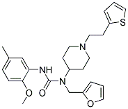 N-(2-FURYLMETHYL)-N'-(2-METHOXY-5-METHYLPHENYL)-N-(1-[2-(2-THIENYL)ETHYL]PIPERIDIN-4-YL)UREA Struktur