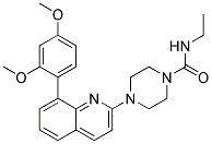 4-[8-(2,4-DIMETHOXYPHENYL)QUINOLIN-2-YL]-N-ETHYLPIPERAZINE-1-CARBOXAMIDE Struktur