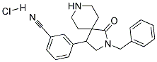 3-(2-BENZYL-1-OXO-2,8-DIAZASPIRO[4.5]DECAN-4-YL)BENZONITRILE HYDROCHLORIDE Struktur