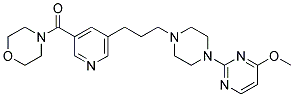 4-[(5-(3-[4-(4-METHOXYPYRIMIDIN-2-YL)PIPERAZIN-1-YL]PROPYL)PYRIDIN-3-YL)CARBONYL]MORPHOLINE Struktur