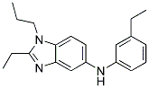 (3-ETHYL-PHENYL)-(2-ETHYL-1-PROPYL-1H-BENZOIMIDAZOL-5-YL)-AMINE Struktur