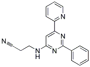 3-[(2-PHENYL-6-PYRIDIN-2-YLPYRIMIDIN-4-YL)AMINO]PROPANENITRILE Struktur