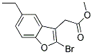 METHYL (2-BROMO-5-ETHYL-1-BENZOFURAN-3-YL)ACETATE Struktur