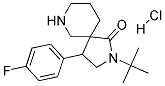 2-TERT-BUTYL-4-(4-FLUOROPHENYL)-2,7-DIAZASPIRO[4.5]DECAN-1-ONE HYDROCHLORIDE Struktur