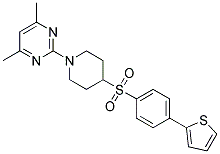 4,6-DIMETHYL-2-(4-([4-(2-THIENYL)PHENYL]SULFONYL)PIPERIDIN-1-YL)PYRIMIDINE Struktur